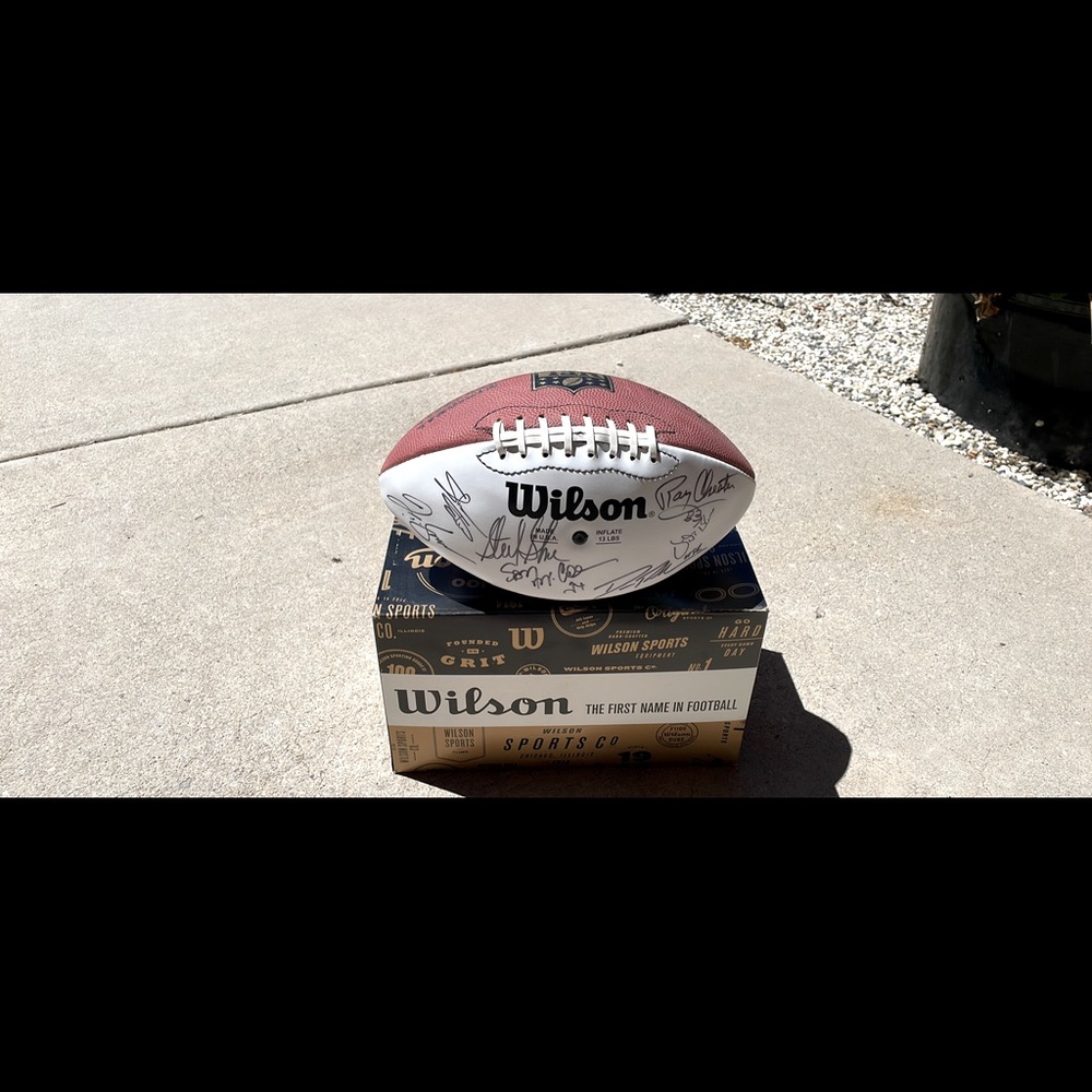 Wilson football signed hall of fame raiders of 1976
